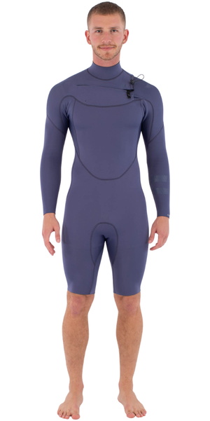 2026 Hurley Hombres Air 3/2mm Manga Larga Chest Zip Shorty MSS0013203 - Destroyer